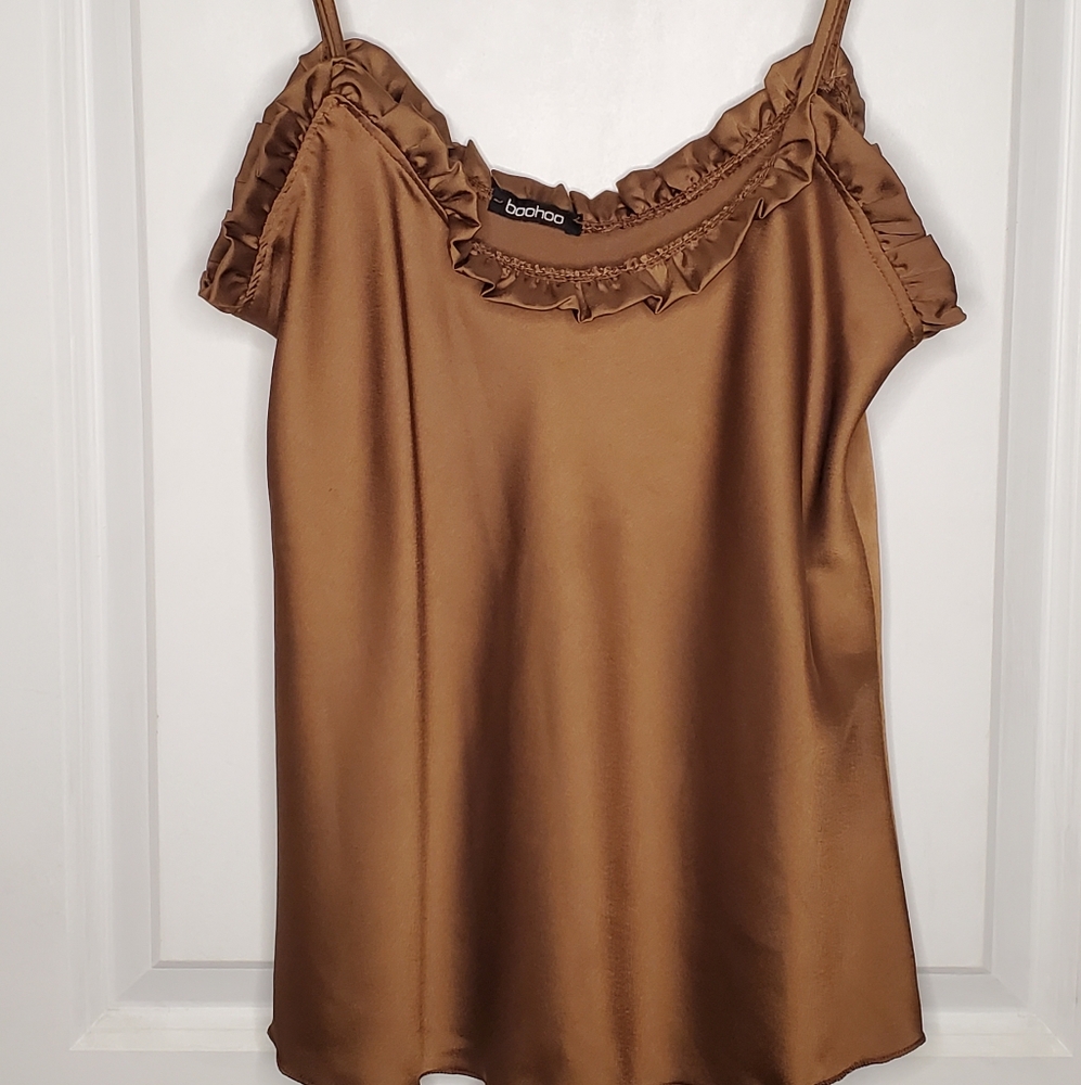Boohoo Frill Satin Camisole